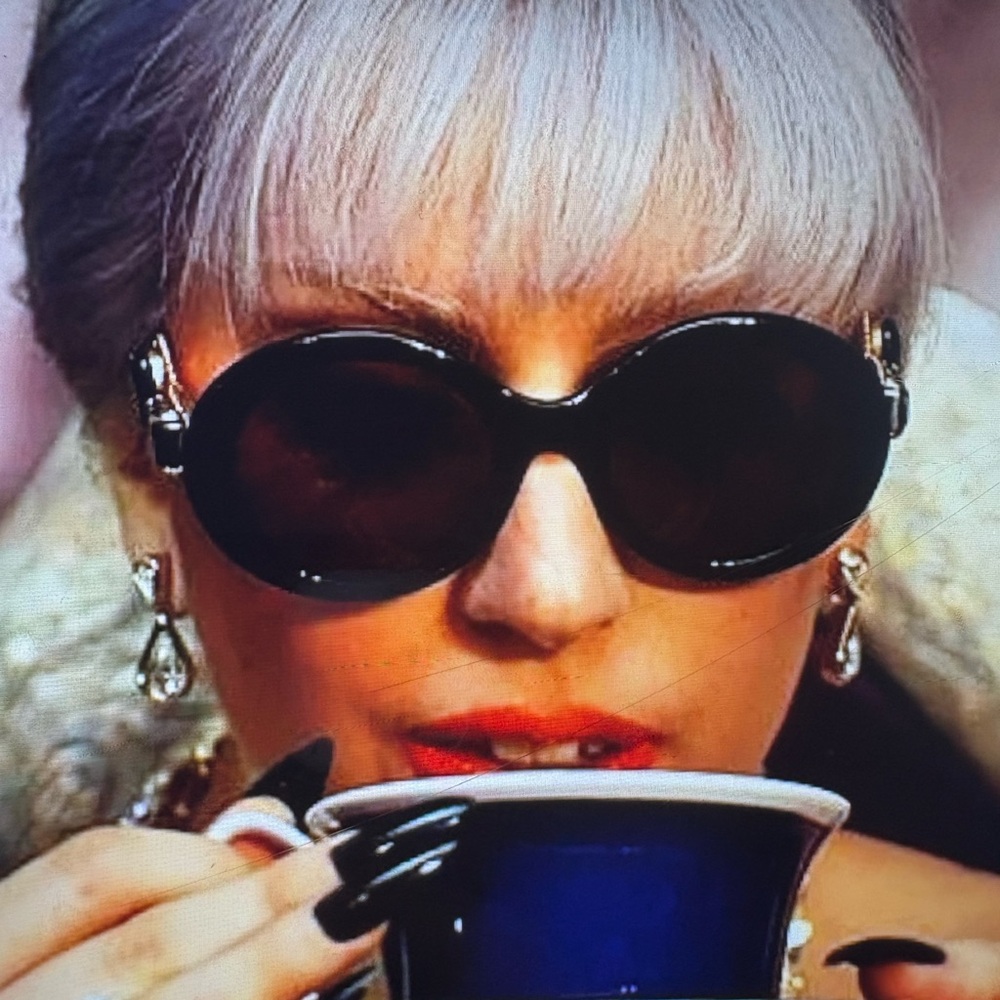 MOSCHINO BY PERSOL Vintage M253 Jeweled Sunglasses - Blue & Gold